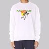 Fire Skull Holding Rose Places and Faces Sweatshirt