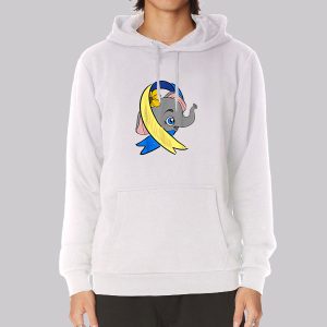 Flower Ribbon Elephant With Down Syndrome Sweatshirt