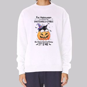 For Halloween a Cat Emotionally Stable Sweatshirt
