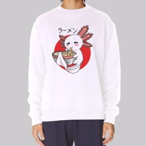 Funny Axolotl Anime Ramen Noodle Sweatshirt 3 Funny Axolotl Anime Ramen Noodle Sweatshirt 4