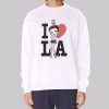 Funny Betty Boop I Heart La Sweatshirt