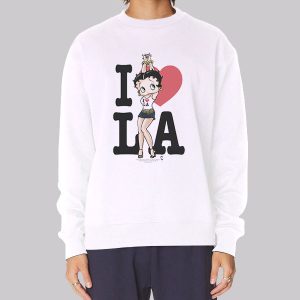 Funny Betty Boop I Heart La Sweatshirt Funny Betty Boop I Heart La Sweatshirt