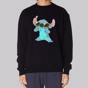 Funny Cartoon Stitch Glasses Sweatshirt Funny Cartoon Stitch Glasses Sweatshirt