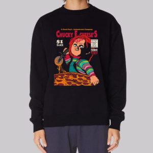 Funny Chuckys Pizza Chucky Sweatshirt 4