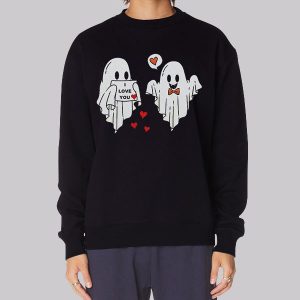 Funny Couple Ghost Valentines Day Sweatshirt
