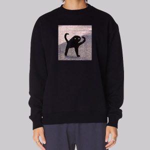 Funny Cursed Cat Meme Sweatshirt