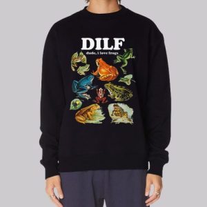 Funny DILF Cottagecore Damn I Love Frogs Sweatshirt 4