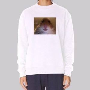 Funny Face Hamster Staring Sweatshirt 4