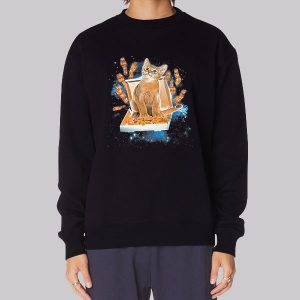 Funny Flying Cat Bacon Sweatshirt
