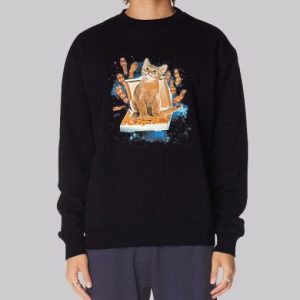 Funny Flying Cat Bacon Sweatshirt 4