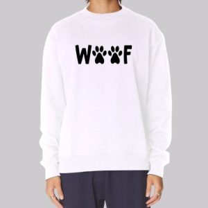 Funny Footprints Dog Woof Sweatshirt 3 Funny Footprints Dog Woof Sweatshirt 4