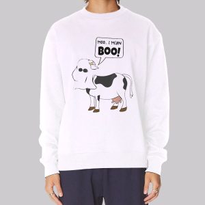 Funny Ghost Moo I Mean Boo Sweatshirt