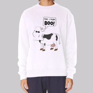 Funny Ghost Moo I Mean Boo Sweatshirt 3 Funny Ghost Moo I Mean Boo Sweatshirt 4