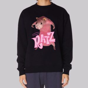 Funny Graphic Pink Rat Meme Sweatshirt 4