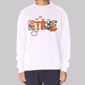 Funny Halloween Nurse Pumpkins Sweatshirt