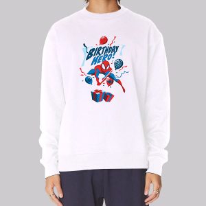 Funny Hero Spider Man Birthday Sweatshirt Funny Hero Spider Man Birthday Sweatshirt