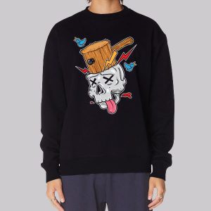 Funny Illustration Skull Hammer Sweatshirt Funny Illustration Skull Hammer Sweatshirt