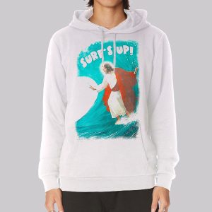 Funny Parody Jesus Surfing Sweatshirt