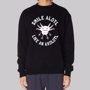 Funny Smiling Cute Axolotl Sweatshirt 4