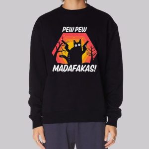 Funny Sunset Pew Pew Madafakas Sweatshirt 4