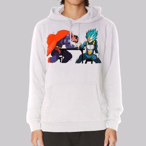 Funny Superman vs Vegeta Arm Wrestling Sweatshirt 2 Funny Superman vs Vegeta Arm Wrestling Sweatshirt 3