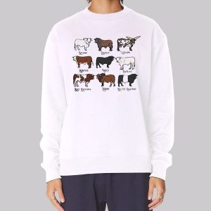 Funny Various Types Cow Print Sweatshirt Funny Various Types Cow Print Sweatshirt