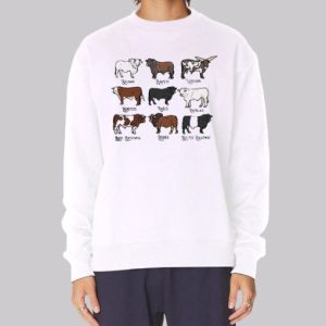 Funny Various Types Cow Print Sweatshirt 3 Funny Various Types Cow Print Sweatshirt 4