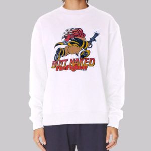 Funny Vtg Butt Naked Firefighter Sweatshirt 4