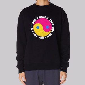 Funny Yin Yang Pan Flag Colors Sweatshirt