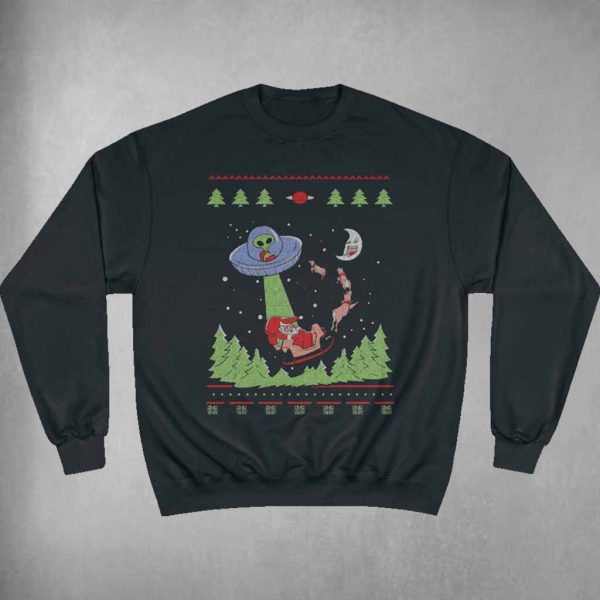 Alien Invasion Ugly Christmas Sweatshirt