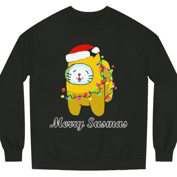 Among Us Merry Susmas Cat Sweatshirt