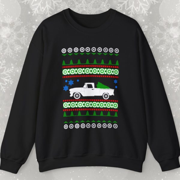 Chevy C10 Stepside Truck 1969 Ugly Christmas Sweatshirt