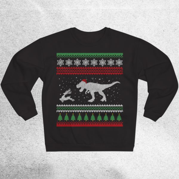 Christmas T-Rex Reindeer Sweatshirt