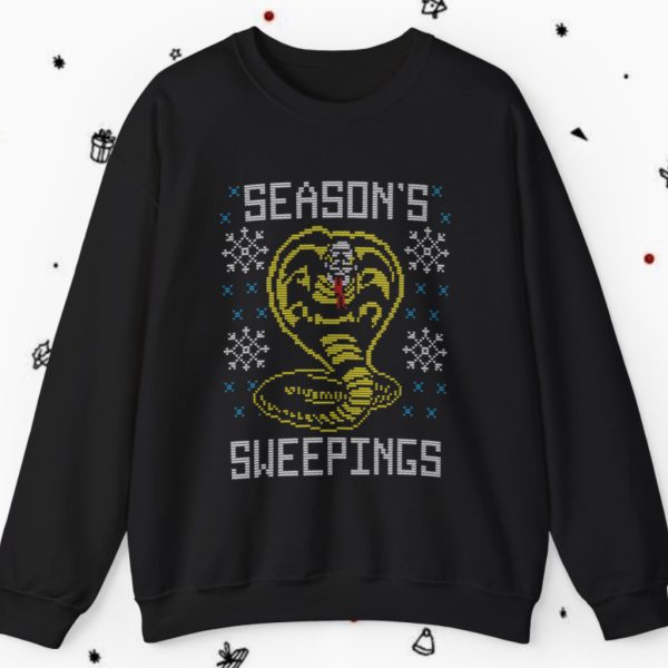 Cobra Snake Season’s Sweepings Ugly Christmas Sweatshirt