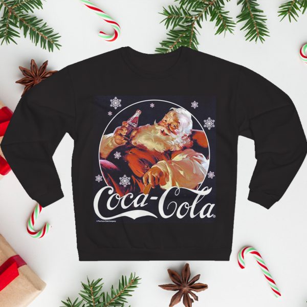 Coca-Cola Vintage Relaxing Santa Christmas Sweatshirt