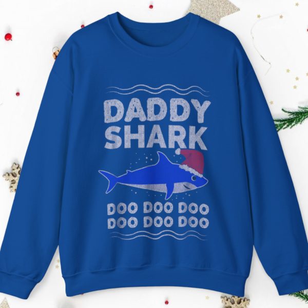 Daddy Shark Christmas Hat Sweatshirt