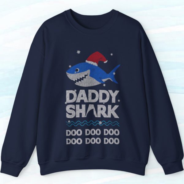 Daddy Shark Ugly Christmas Hat Sweatshirt