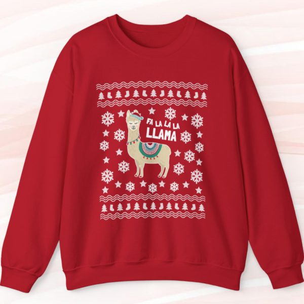 Fa La La La LLAMA Ugly Christmas Sweatshirt