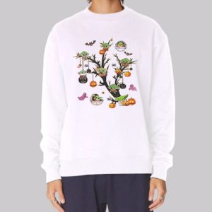 Ghost Halloween Baby Yoda Pumpkin Sweatshirt 4