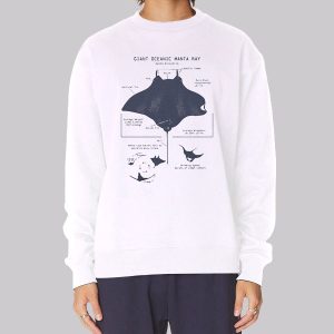Giant Oceanic Manta Ray Anatomy Funny Sweatshirt
