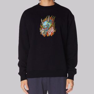 Gods Hate Merch Fire Devil Skull Sweatshirt Gods Hate Merch Fire Devil Skull Sweatshirt