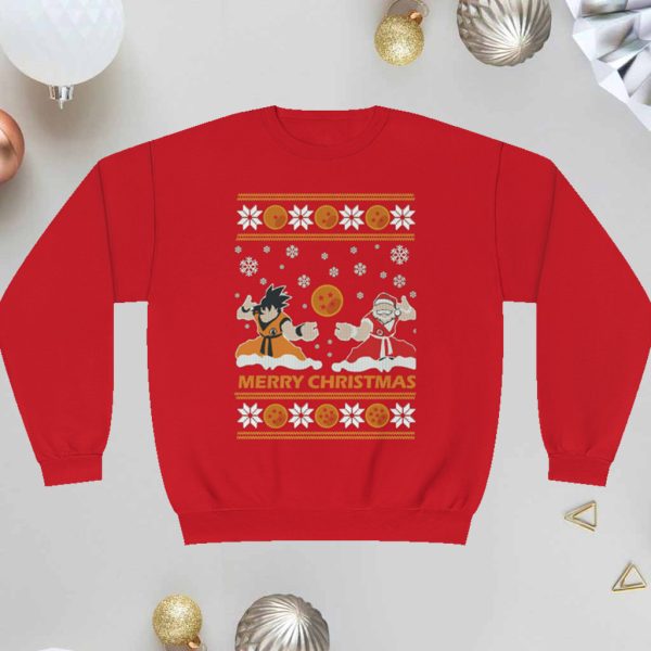 Goku And Santa Ugly Christmas Sweatshirt