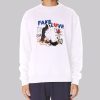Graphic Anime Flare Fake Love Sweatshirt