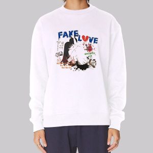 Graphic Anime Flare Fake Love Sweatshirt