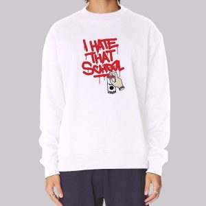 Graphic Text I Hate School Sweatshirt