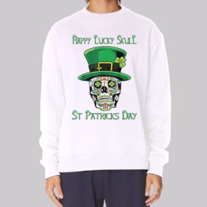 Happy Day St Patrick's Skull Sweatshirt 3 Happy Day St Patricks Skull Sweatshirt 4