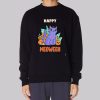 Happy Meoween Purple Cat Sweatshirt