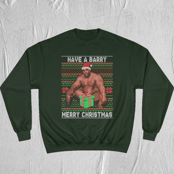 Have A Barry Merry Christmas Meme Ugly Sweatshirt