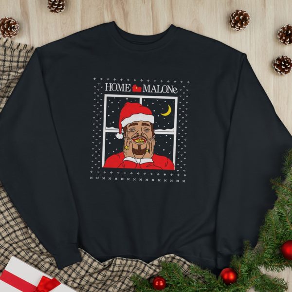 Home Malone Post Malone Home Alone Ugly Christmas Sweatshirt