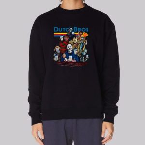 Horror Characters Dutch Bros Halloween Sweatshirt 3 Horror Characters Dutch Bros Halloween Sweatshirt 4